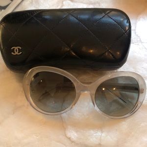 Chanel lucite two-tone sunglasses